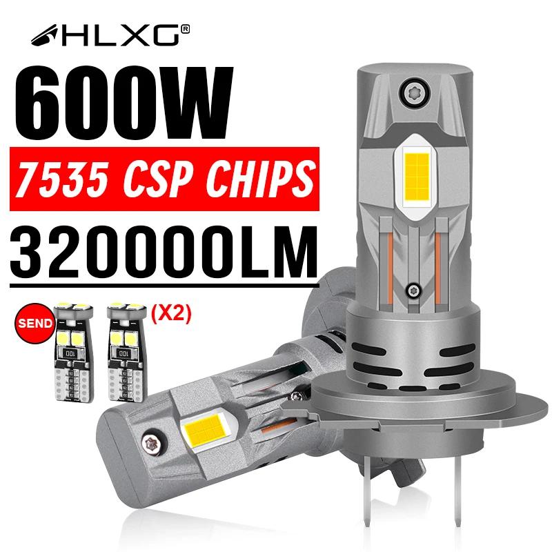 HLXG  LED Ʈ , 1:1 ̴   ,  700W, 300000LM CSP LED Ĩ, H7, 2x H7, 6500K, ȭƮ, 12V